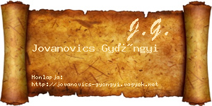 Jovanovics Gyöngyi névjegykártya